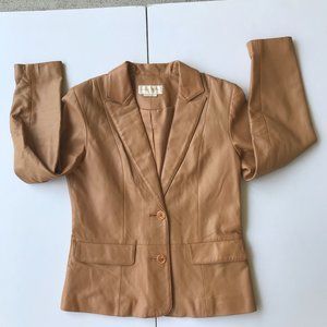 Margaret Godfrey Leather Jacket Size 6P Petite VTG